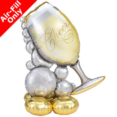 Bubbly Wine Glass Airloonz Foil Balloon